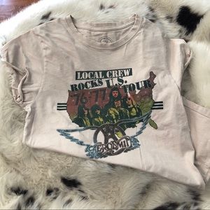 NWT Recycled Karma Aerosmith Band shirt size Small